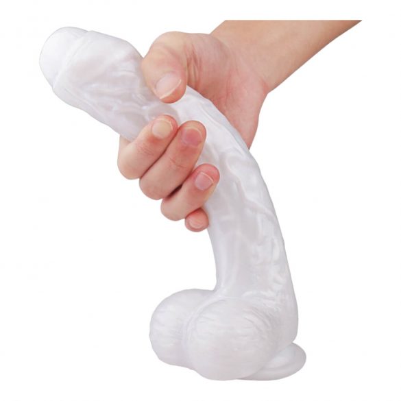 Sex HD Martin - sugfot, realistisk dildo med bollar (vit)