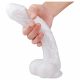 Sex HD Martin - sugfot, realistisk dildo med bollar (vit)