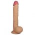 Lovetoy King-Sized - sugkunget, realistisk dildos med pung - 25cm (naturlig färg)