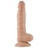 Lovetoy Real Extreme - sugkopp dildo med pung - 21cm (naturfärgad)