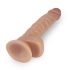 Lovetoy Real Extreme - sugkopp dildo med pung - 21cm (naturfärgad)