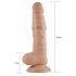 Lovetoy Real Extreme - sugkopp dildo med pung - 21cm (naturfärgad)