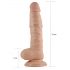 Lovetoy Real Extreme - sugkopp dildo med pung - 21cm (naturfärgad)