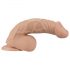 Lovetoy Real Extreme - sugkopp dildo med pung - 23 cm (naturt)