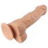 Lovetoy Real Extreme - sugkopp dildo med pung - 23 cm (naturt)