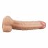 Lovetoy Real Extreme - med sugkopp, testiklar & G-punkt dildo - 21 cm (naturlig)