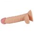 Lovetoy Real Extreme - G-punktdildo med bas och pung - 19 cm (naturlig)