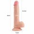 Lovetoy Nature Cock - verklighetstrogen dildo med sugkopp - 21cm (natur)