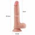 Lovetoy Nature Cock - realistisk dubbel skiktdildo - 20 cm (naturlig)