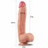 Lovetoy Nature Cock - dubbel lager realistisk dildo - 30cm (naturlig)