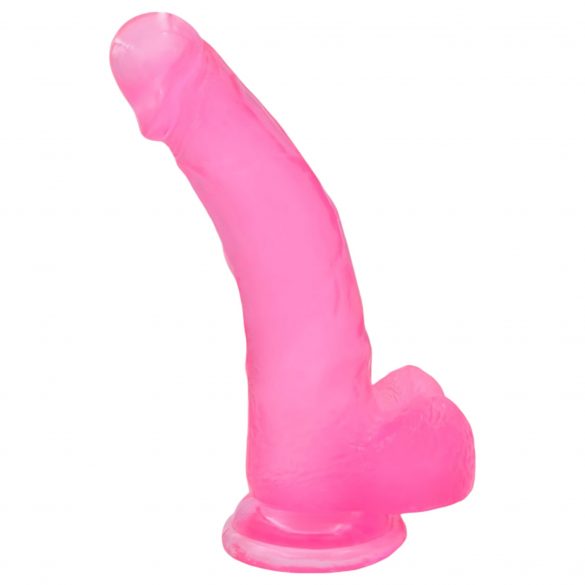 Lovetoy Jelly Studs - naturtrogen dildo med sugfot - 20 cm (rosa)