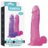 Lovetoy Jelly Studs - naturtrogen dildo med sugfot - 20 cm (rosa)