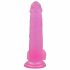 Lovetoy Jelly Studs - naturtrogen dildo med sugfot - 20 cm (rosa)