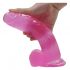 Lovetoy Jelly Studs - naturtrogen dildo med sugfot - 20 cm (rosa)