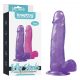 Lovetoy Jelly Studs - realistisk dildo med bas - 20 cm (lila)