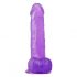 Lovetoy Jelly Studs - realistisk dildo med bas - 20 cm (lila)