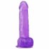 Lovetoy Jelly Studs - realistisk dildo med bas - 20 cm (lila)