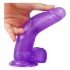 Lovetoy Jelly Studs - realistisk dildo med bas - 20 cm (lila)