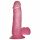 Lovetoy Jelly Studs - realistisk dildo med fot - 15 cm (rosa)