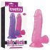 Lovetoy Jelly Studs - realistisk dildo med fot - 15 cm (rosa)