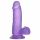 Lovetoy Jelly Studs - realistisk dildo med bas - 15 cm (lila)