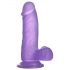 Lovetoy Jelly Studs - realistisk dildo med bas - 15 cm (lila)