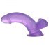 Lovetoy Jelly Studs - realistisk dildo med bas - 15 cm (lila)