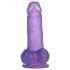 Lovetoy Jelly Studs - realistisk dildo med bas - 15 cm (lila)