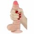 Lovetoy Dubbel - sugkopp dildo - 18cm (naturlig)