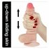 Lovetoy Dubbel - sugkopp dildo - 18cm (naturlig)