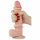 Lovetoy Glidande Hud - Dubbel Lager Sugpropp Dildo - 21cm (natural)