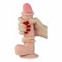 Lovetoy Glidande Hud - Dubbel Lager Sugpropp Dildo - 21cm (natural)