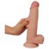 Lovetoy Glidande Hud - Dubbel Lager Sugpropp Dildo - 21cm (natural)