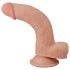 Lovetoy Glidande Hud - Dubbel Lager Sugpropp Dildo - 21cm (natural)