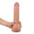 Lovetoy Glidande-Skikt - tvåskiktad sugpropp dildo - 23cm (hudfärgad)