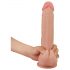 Lovetoy Sliding-Skin - tvålagers sugkopp dildo - 23 cm (natur)