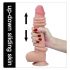 Lovetoy Sliding-Skin - tvålagers sugkopp dildo - 23 cm (natur)