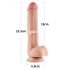 Lovetoy Sliding-Skin - tvålagers sugkopp dildo - 23 cm (natur)