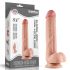 Lovetoy Glidande-Skikt - tvåskiktad sugpropp dildo - 23cm (hudfärgad)