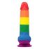 Lovetoy Prider - realistisk dildo med pung - 20 cm (regnbåge)