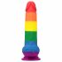 Lovetoy Prider - realistisk dildo med pung - 20 cm (regnbåge)