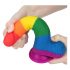 Lovetoy Prider - realistisk dildo med pung - 20 cm (regnbåge)