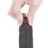 Lovetoy Sliding-Skin - dubbel lager sugkopp dildo - 18cm (brun)