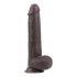 Lovetoy Sliding-Skin - tvålagers sugkopp dildo - 23cm (brun)