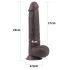 Lovetoy Sliding-Skin - tvålagers sugkopp dildo - 23cm (brun)