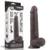 Lovetoy Sliding-Skin - tvålagers sugkopp dildo - 23cm (brun)