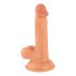 Herr Oförskämd - sugkoppsfäst, verklighetstrogen dildo med kulor - 17cm (natur)