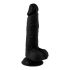 Mr. Rude - realistisk dildo med sugkopp och pung - 19 cm (svart)