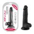 Mr. Rude - realistisk dildo med sugkopp och pung - 19 cm (svart)