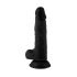 Mr. Rude - realistisk dildo med sugkopp och pung - 19 cm (svart)